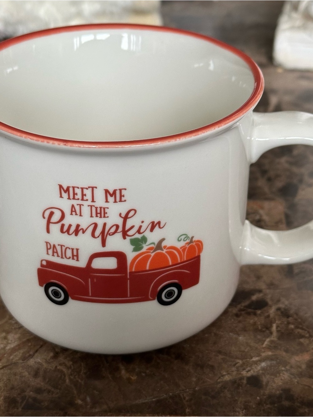 Meet Me at the Pumpkin Patch White Ceramic Mug